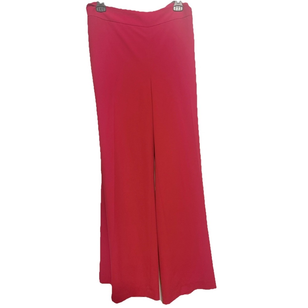 Women's NWT Lauren Ralph Lauren Cherry Red Wide Leg Pants Size 18 - Picture 4 of 4